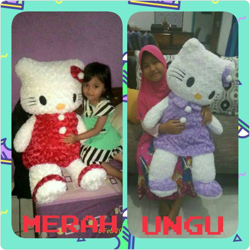 boneka hello kitty pink jumbo besar Terlaris