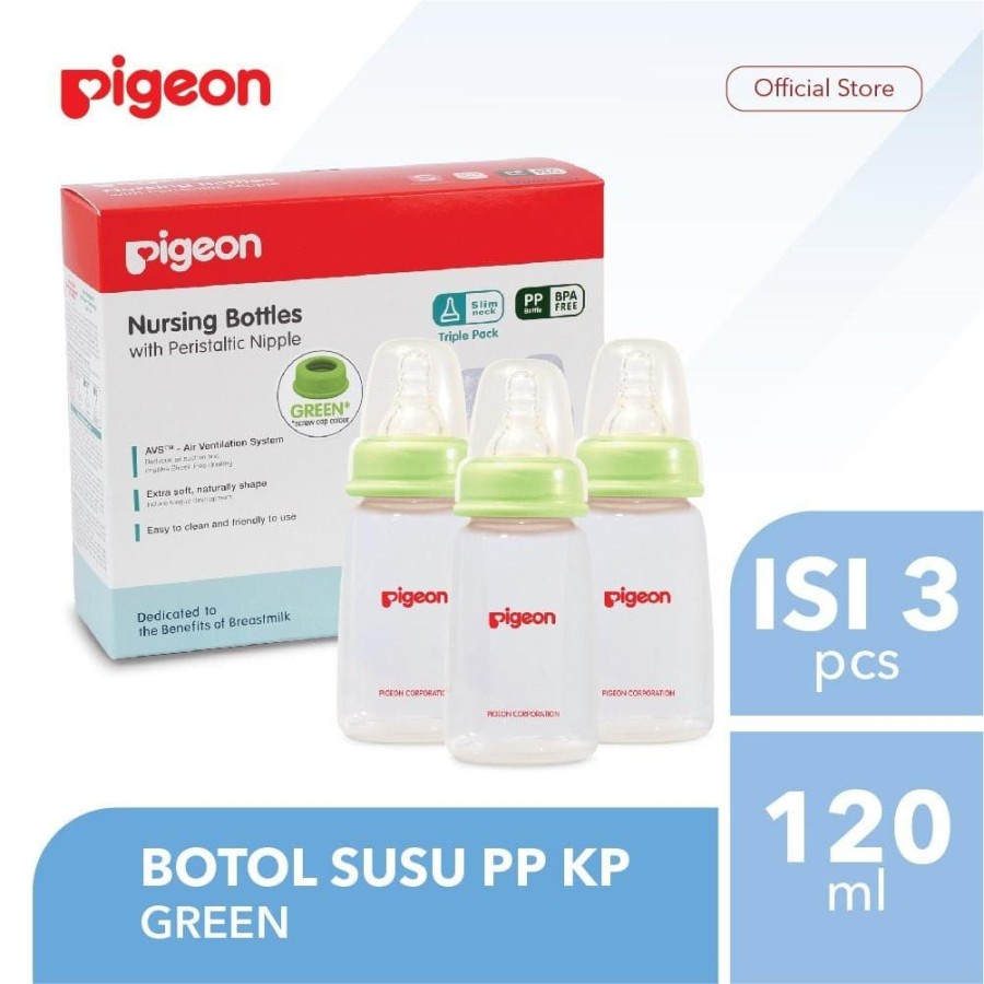 Pigeon Nursing Bottles PP Bottle / Botol Susu Isi 3 Pcs