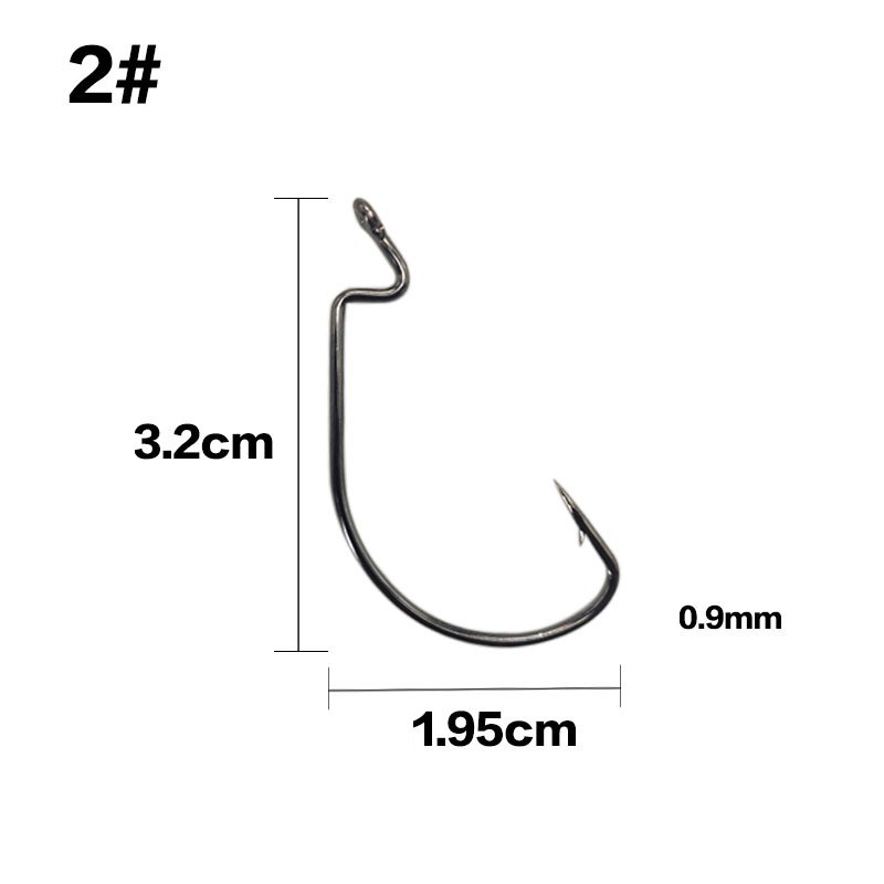 10Pcs/bag Jig Kail Umpan Pancing For Soft Bait Bentuk Cacing Warna Silver Fishing Hook