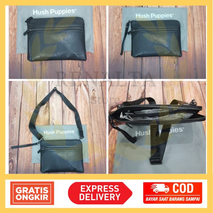 Tas Selempang Pria / Pouch Pria / Tas Kulit / Pouch Kulit Hush Puppies Original
