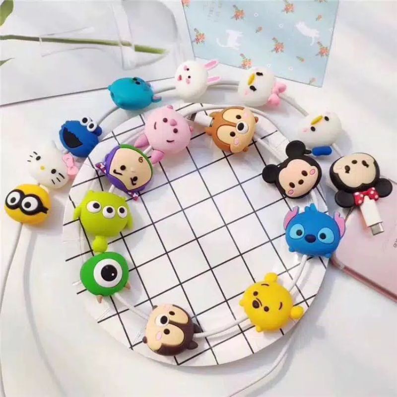 Cable Bite Pelindung Ujung Kabel Karakter Tsum Lucu