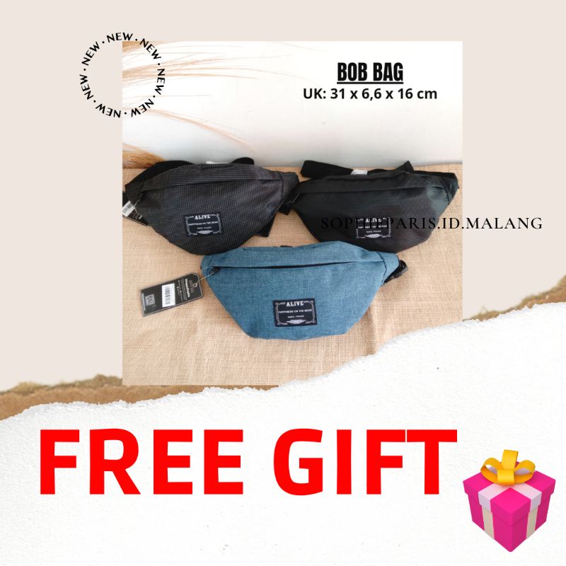 TAS COWOK SOPHIE MARTIN PARIS ALIVE BOB DENIM & BALCK