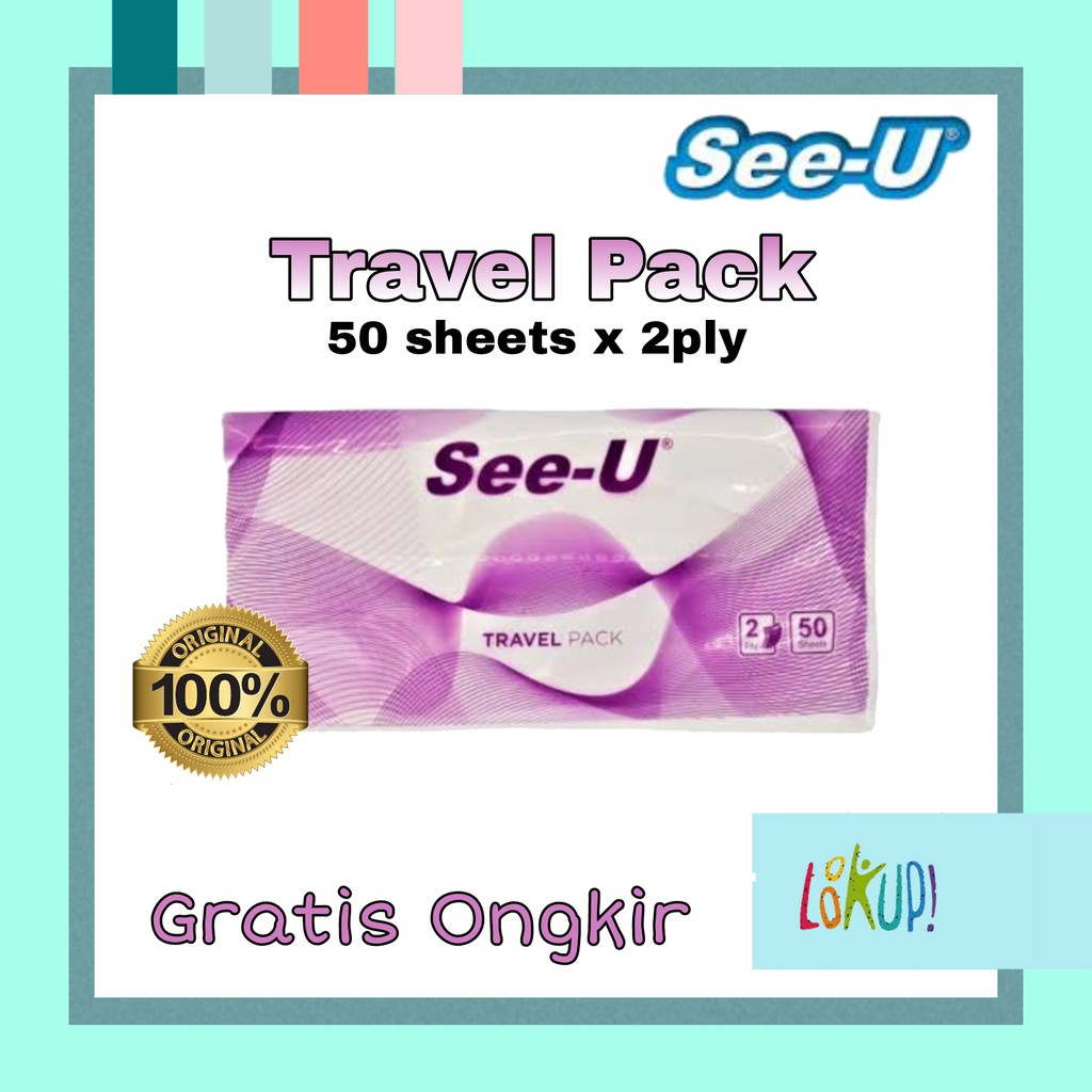 Tisu SEE-U 250 SHEETS Facial Tissue SEE U Tissu Wajah isi 250 x2ply