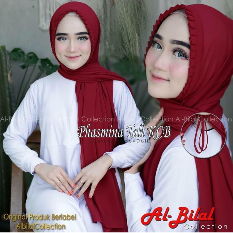 PASMINA TALI KCB CERUTY BABYDOLL / HIJAB JILBAB PASHMINA LIPIT INSTAN TERMURAH