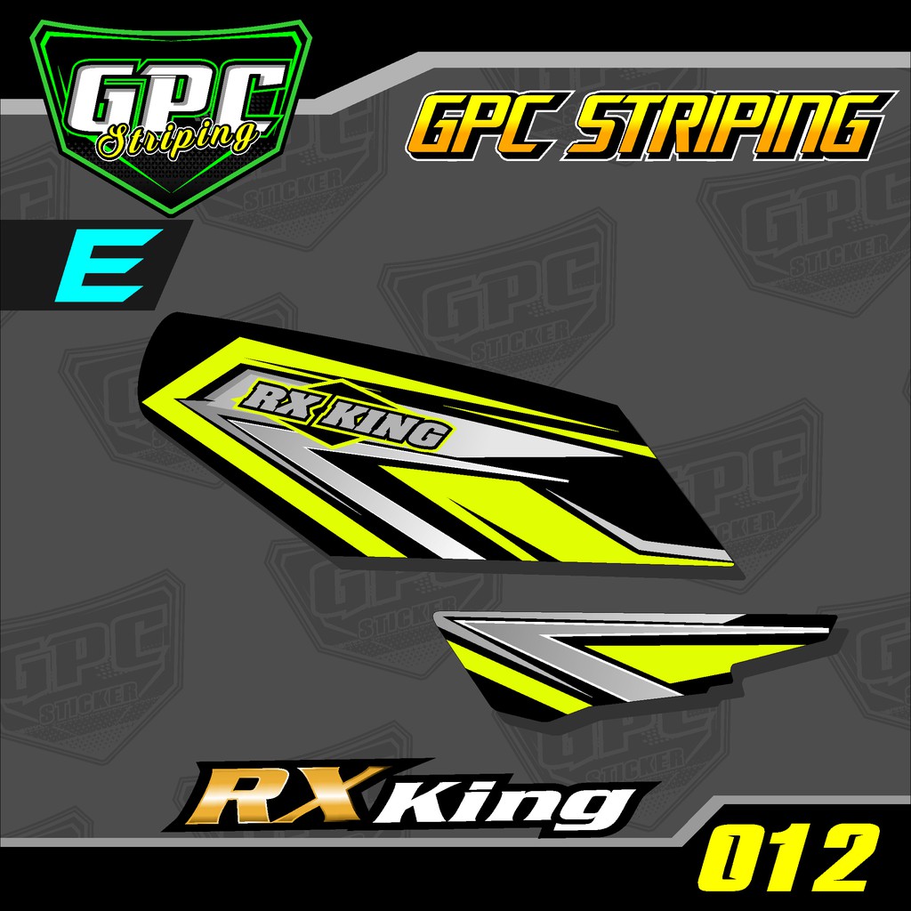 Striping Rx King - Stiker Variasi List Motor Rx King Merah Putih Biru-012