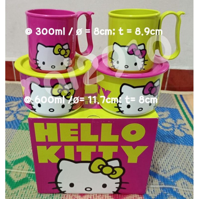 Jual hello kitty snack time set tupperware - Jakarta Barat - Michie  Hairbows