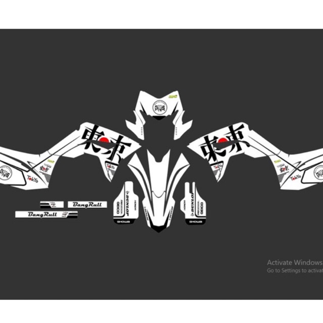 DECAL CUSTOME CRF 150 L TOKYO Putih klx gordon bf Dll