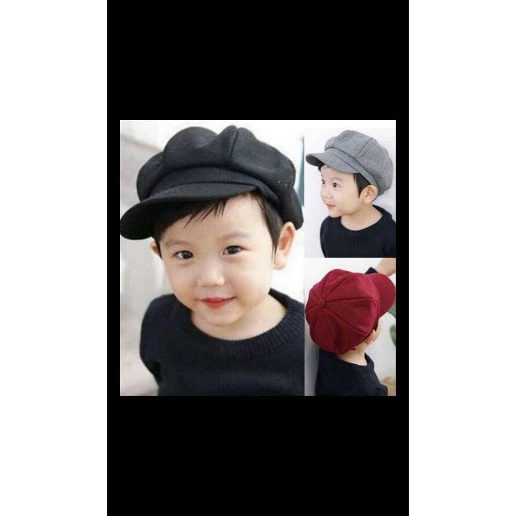 Topi Anak Apolo Mario Bros Newsboy Hat Kids Cuci Gudang
