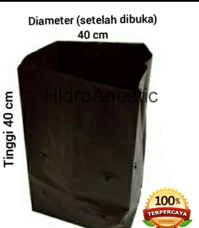 PROMO ISI 5 pcs Polybag size 40cm x 40cm / 20cm ISI 5PCS / pot plastik / polibag 40cm