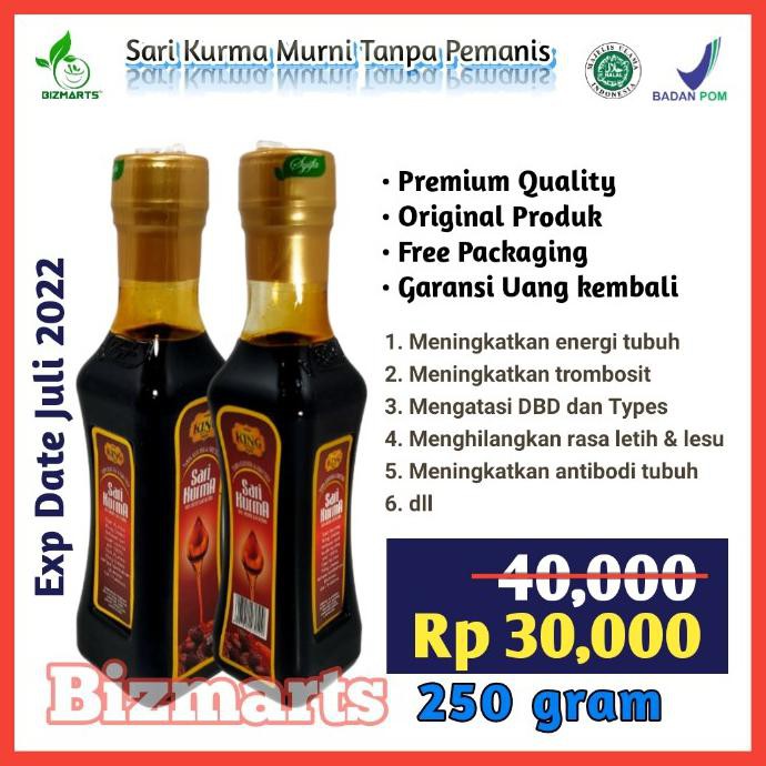 

Sari Kurma King Dates 100% Sari Kurma Murni Tanpa Glukosa Dan Fruktosa