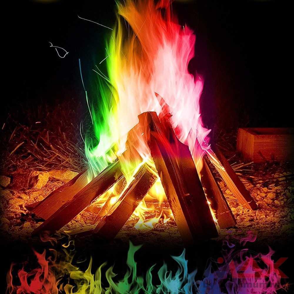 Sulap bubuk api berwarna Bubuk Api Warna Warni Sulap Magic Trick Fire Flame Powder 15g Multi Warna