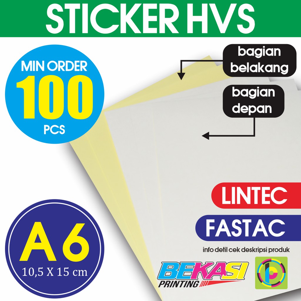  Kertas  Stiker  Marketplace HVS A6  10 5 x 14 8 cm Sticker 