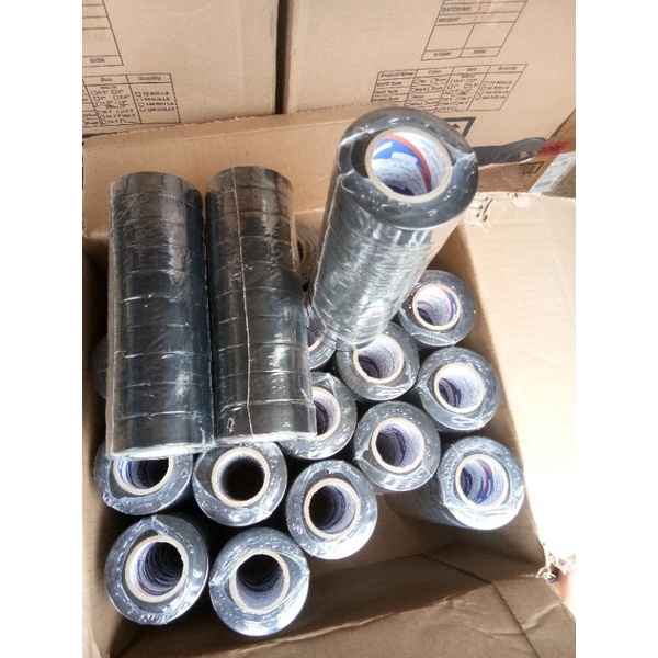 

Isolasi/Lakban kabel listrik warna hitam dijual per 1 pcs (19mm x 20m)