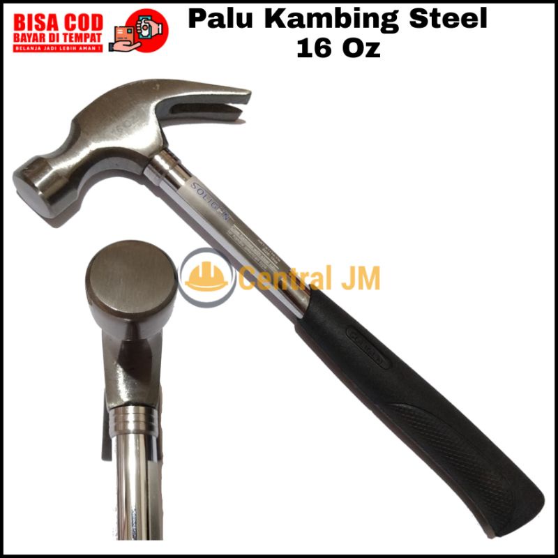 Palu Kambing Baja Steel Ukuran [ 16 Oz ] Besar - High Quality Palu Besi Martil Cabut Original Solige