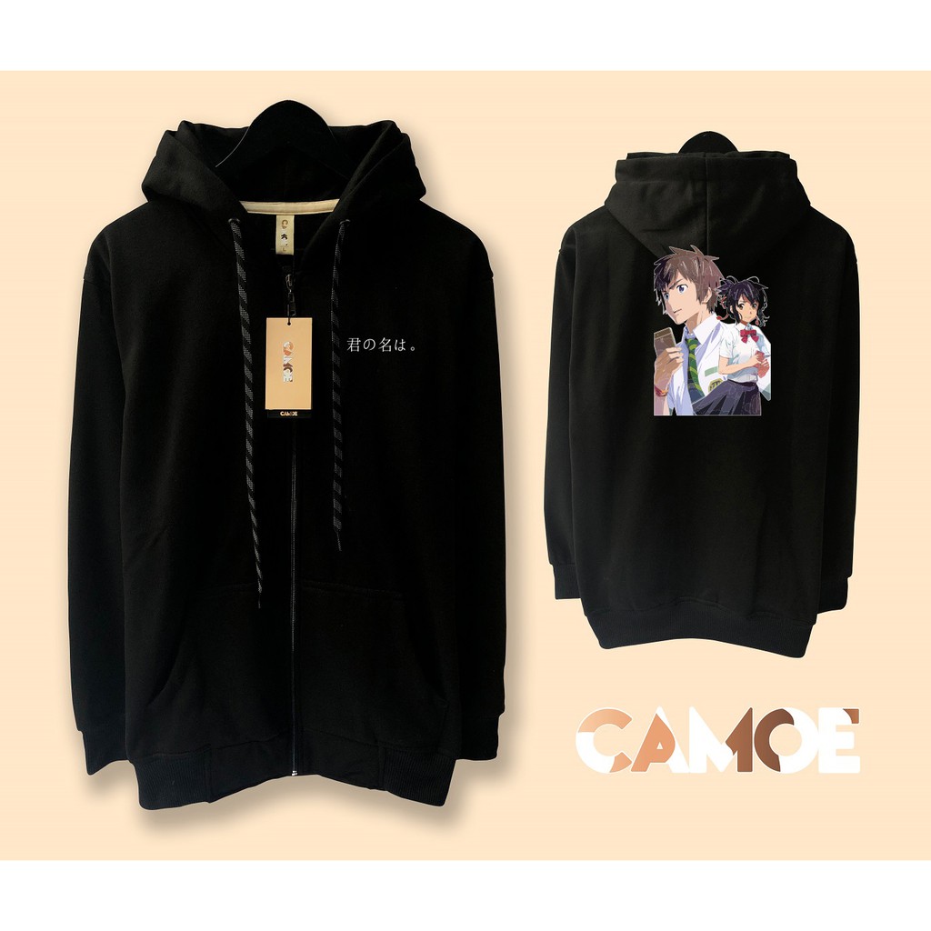 jaket hoodie zipper premium kimi no nawa taki mitsuha anime japan