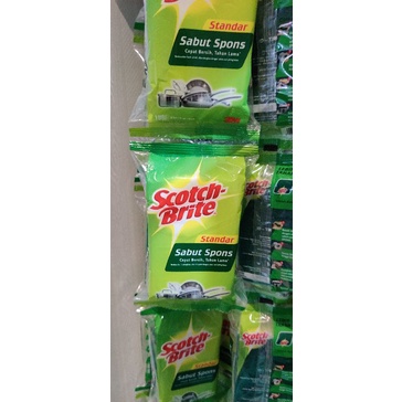 Scotch Brite Sabut Spons Cuci Piring 3M Hijau