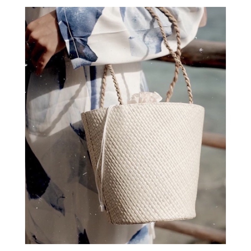 Rusty Bucket Bag Tas Pantai Wanita Rajut Korean Style