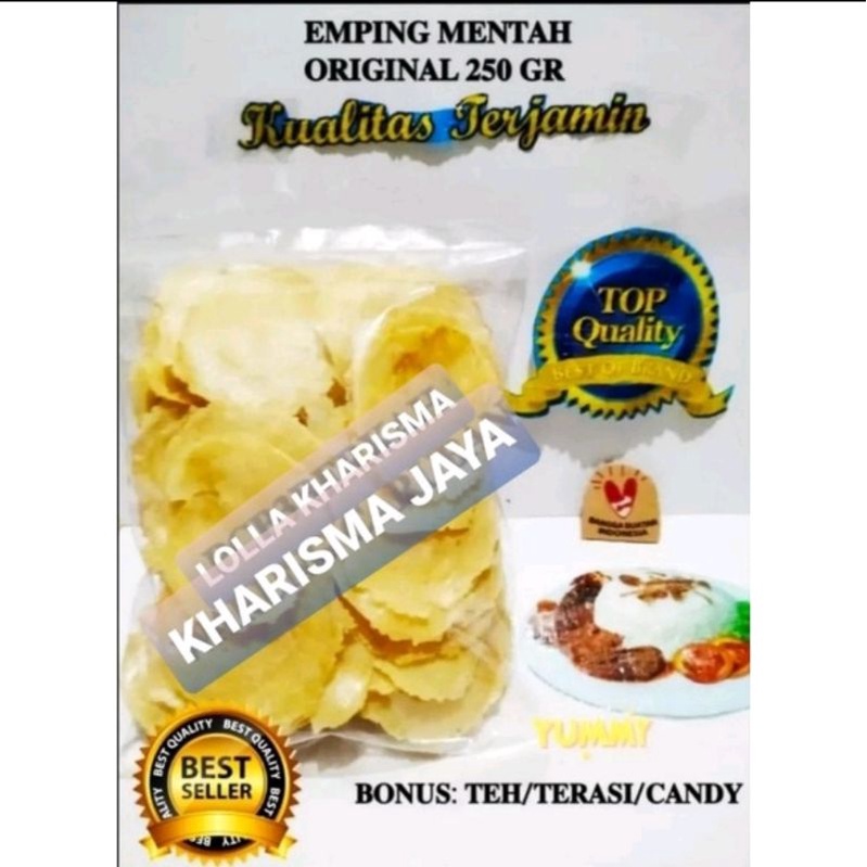 

@EMPING MENTAH ORI KHAS CIREBON 250 GR BONUS TEH / TERASI/ CANDY