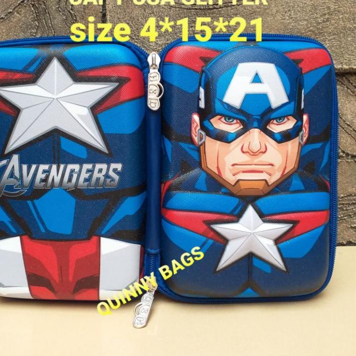 

<WuW ✩> Pencilcase HardTop 3D SuperHero kotak pensil hardcase smiggle superhero Timbul 2 SISI /Barang terpilih