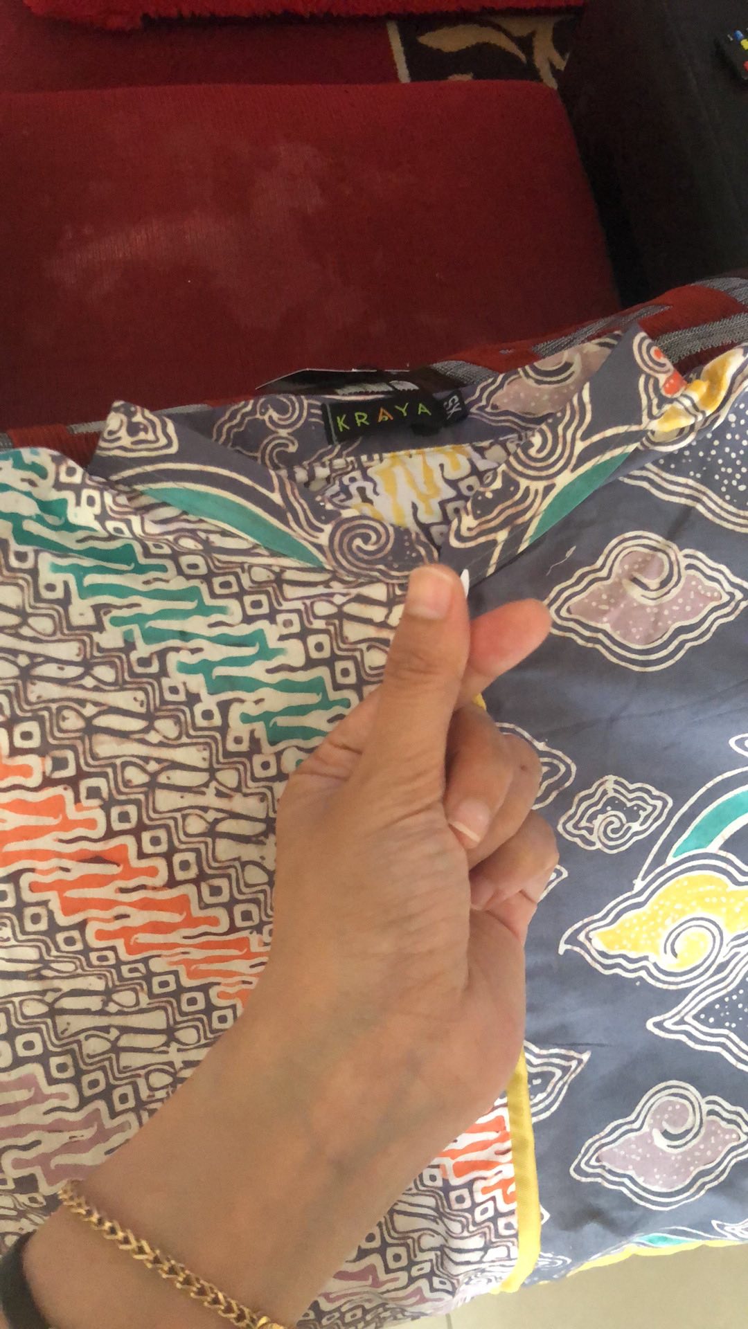 Mega Blouse Batik Kerja Wanita Batik Megamendung Batik Cantik Lengan Panjang