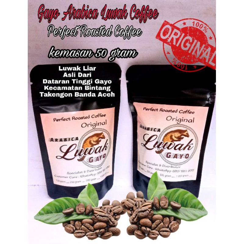 

Gayo Kopi Luwak Liar 50 Gram