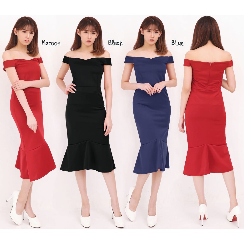 DRESS SHOULDER SCUBA MERMAID DUYUNG BAHAN TEBAL DAN LENTUR