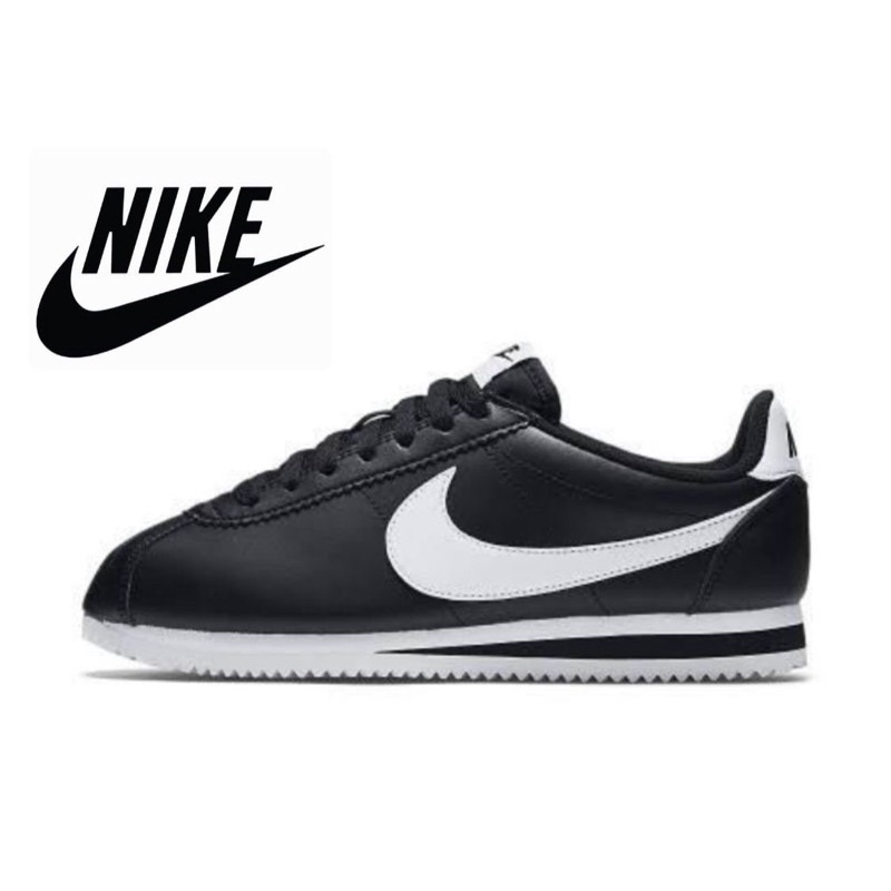 NIKE CORTEZ CLASSIC LEATHER BLACK WHITE ORIGINAL