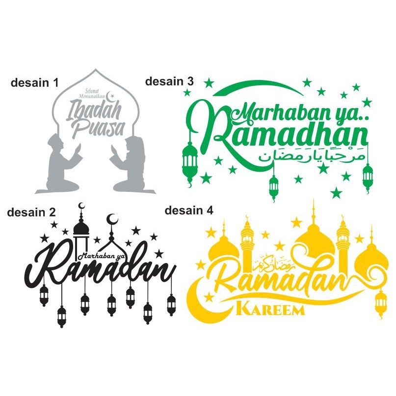 Stiker Ramadan kareem Stiker Kaca Pintu Jendela Dinding
