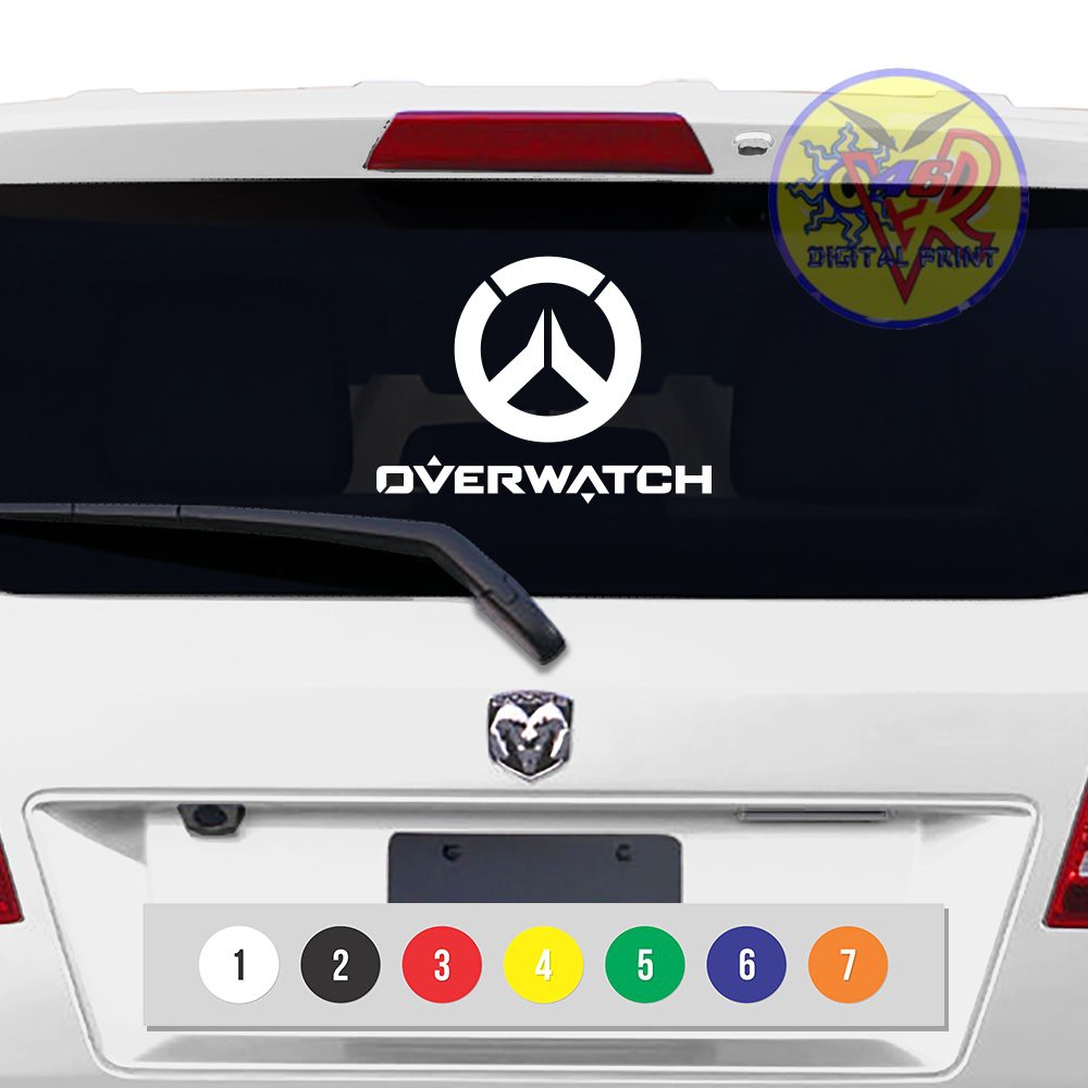 Stiker Kaca Belakang Mobil Overwatch Keren