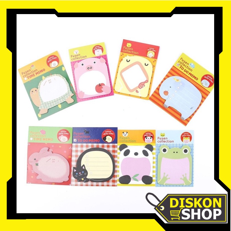 

Diskon Shop - S636 Sticky Notes Karakter Animal / Tempelan Kertas Catatan Memo Note / Note Memo Bentuk Karakter Binatang Lucu