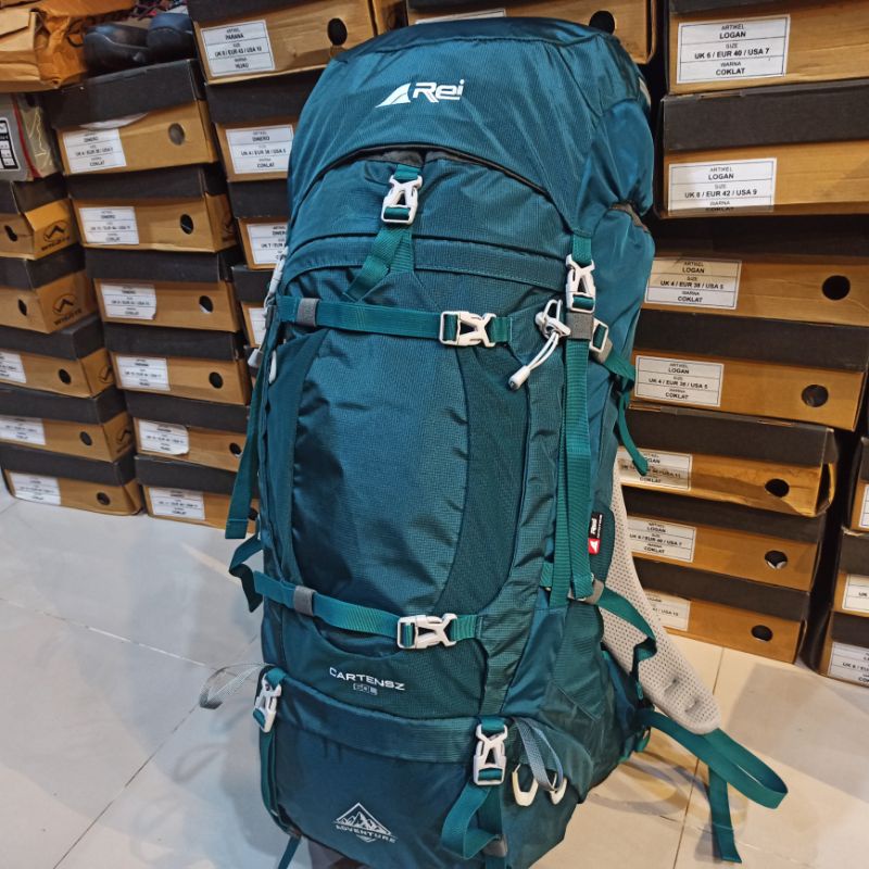 Tas Carrier Rei Cartensz 60L+Raincover Original Tas Gunung Rei Cartensz 60L