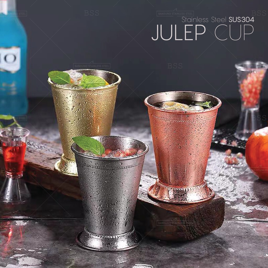 Gelas Mug Stainless SUS 304 Julep Cup 350ml Muk Mojito Cocktail Mocktail Unik Mewah Elegant