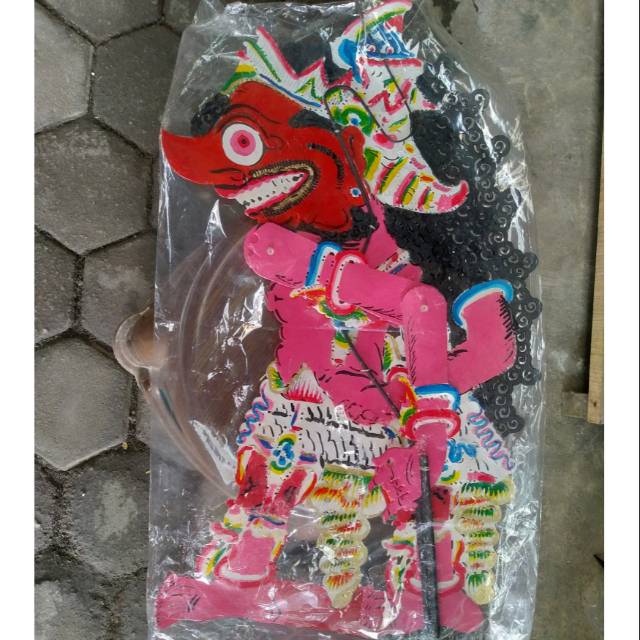 (BISA COD) KERAJINAN WAYANG KULIT BUTO RAKSASA RAHARSTO JUMBO 40x30 cm UNTUK DALANG DEWASA DEKORASI