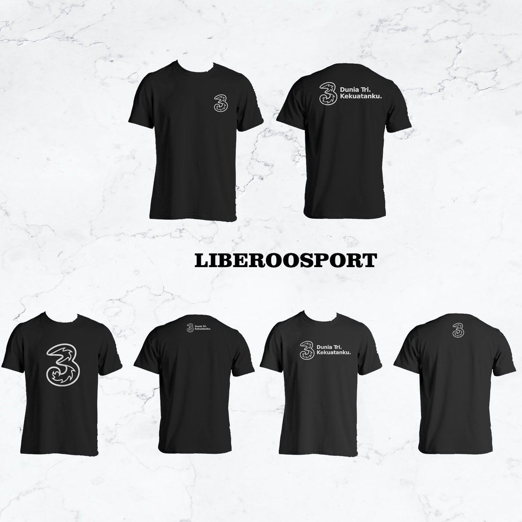 Kaos Tshirt Baju Combed 30S Distro | kaos logo provider tri 3