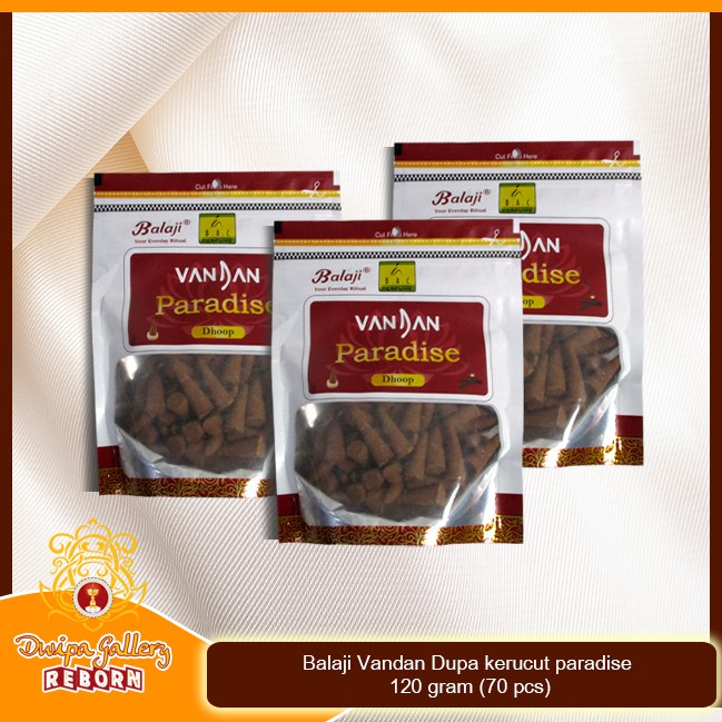Dupa/ Hio Wangi Harum Balaji Vandan Dupa kerucut paradise 120 gram (70 pcs)