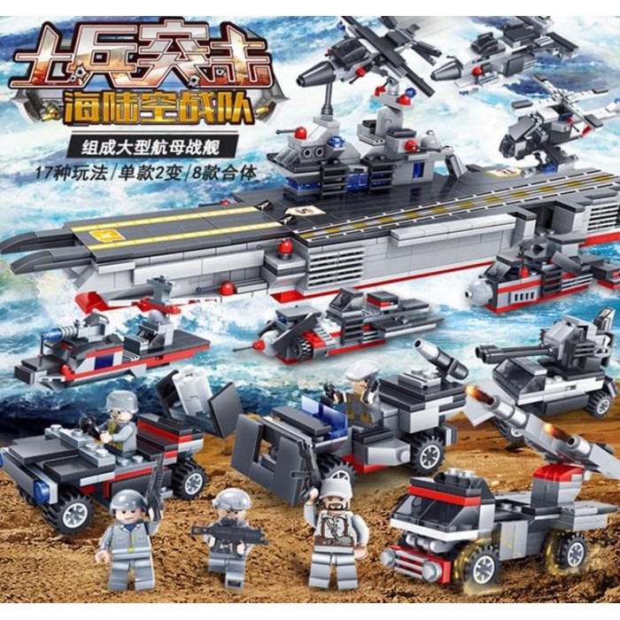 Brick | 763Pcs Mainan Balok (Brick) Kapal Induk Dengan Dus Box (Termurah)