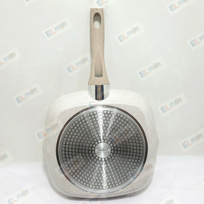 BOLDe Super Grilled Grill Pan Beige Fry Pan  28 cm  Granit Coating induksi 28cm Panci PEmanggang Panggangan