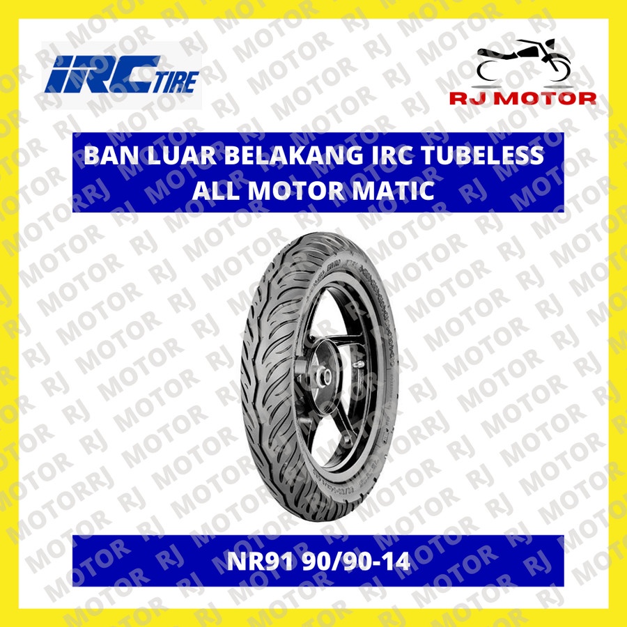 BAN LUAR BELAKANG IRC TUBELESS MIO BEAT VARIO SCOOPY ASLI IRC 90/90-14