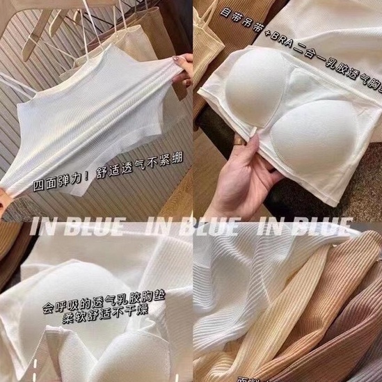 Tank Top Bra / Tanktop Polos Elastis High Quality Atasan Wanita-5