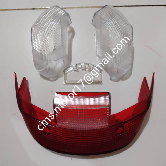 Cms. Mika kaca lampu stop sen belakang Yamaha f1zr Force 1z fizr Scorpio g merah