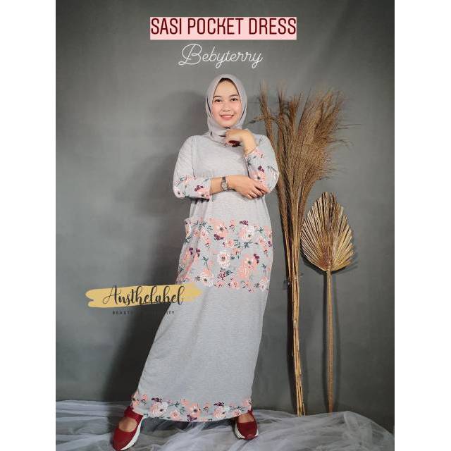 NEW ARRIVAL GAMIS CANTIK SASI POCKET DRESS BY ANSTHELABEL