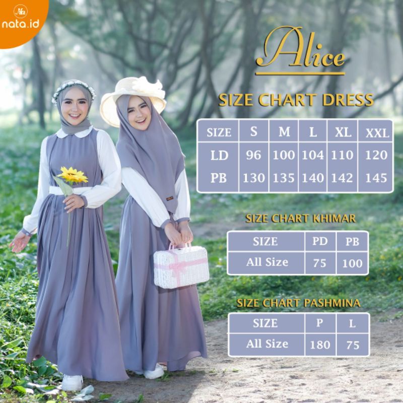 ALICE DRESS ORI BY NATA.ID / ABAYA /ABAYA TURKEY /GAMIS /GAMIS BUSUI / GAMIS LEBARAN