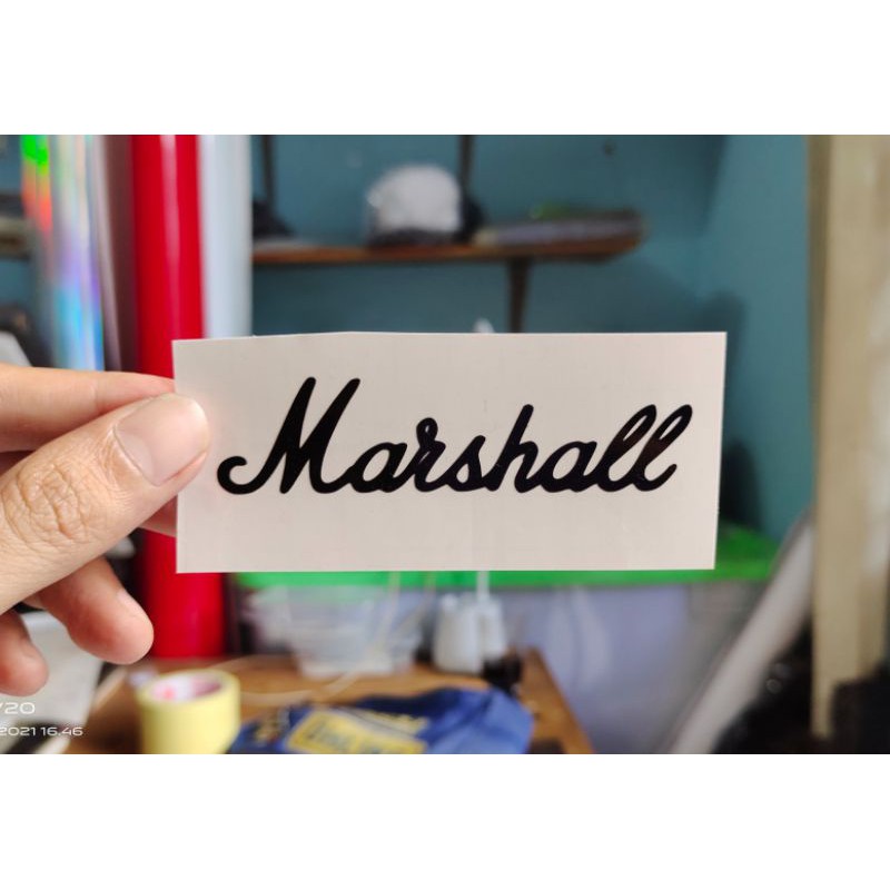 

stiker Marshall custom cutting stiker murah