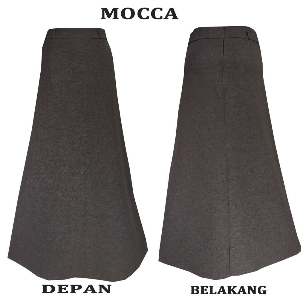 Rok A Line Panjang Polos Formal Kerja Kantor / Rok Kerja Panjang Hitam A Bahan Formal Kantor / Rok A Line Skirt Pelatihan Ospek Perawat Maba Mahasiswa