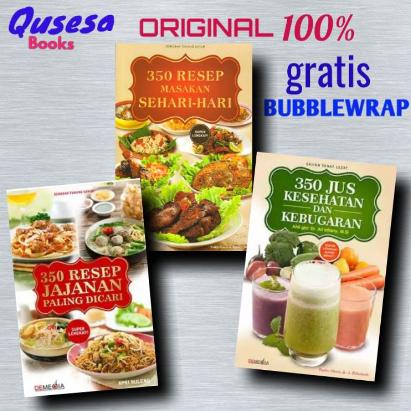 350 RESEP JAJANAN PALING DI CARI-350 JUS KESEHATAN&KEBUGARAN&350 RESEP MASAKAN SEHARI-HARI
