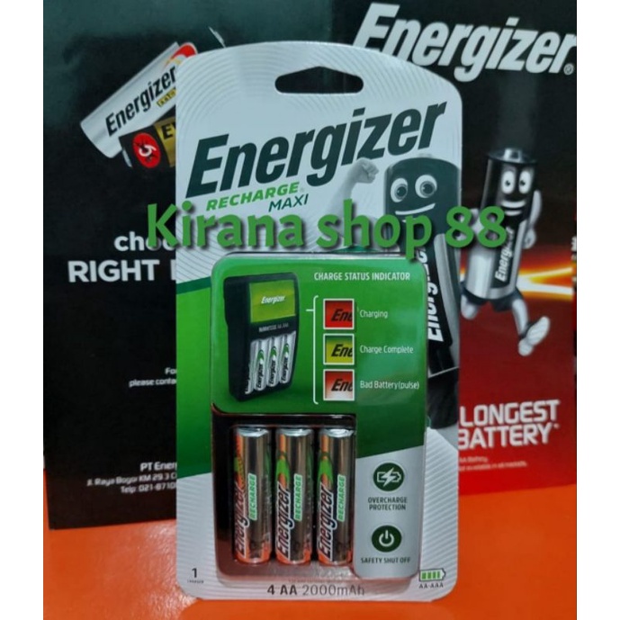 casan Energizer + 4 pcs batre AA 2000mAh / charger AA/AAA