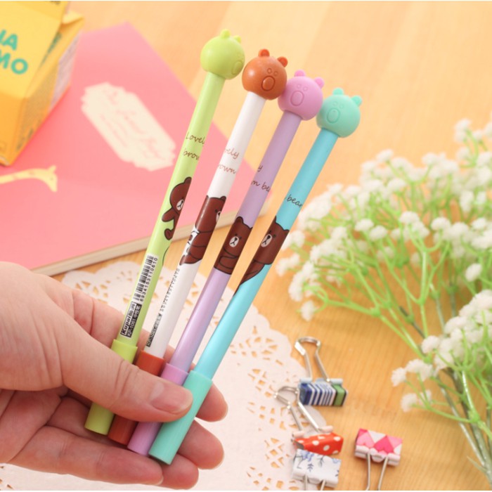 

SALE!!! TERLARIS!!! Pulpen Gel LINE Brown Warna-Warni 0.38 mm UNIK