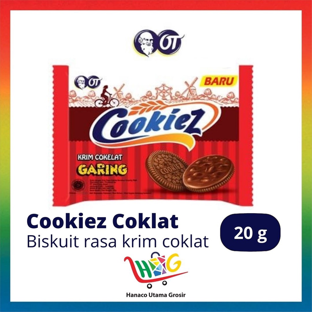 Cookiez Garing Krim Vanila / Cookies Keju / Cokelat 20 gr