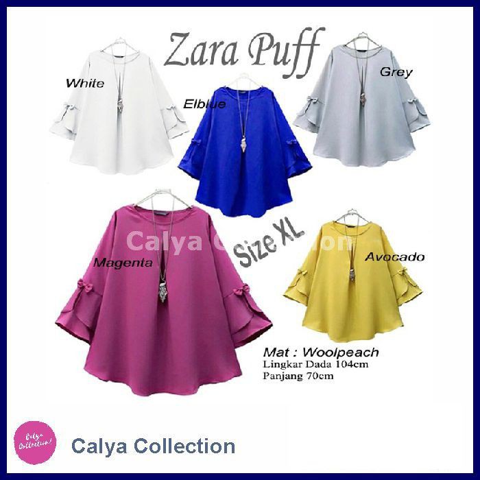 Blouse Atasan  Wanita  Kekinian Murah Zara Ukuran XL Bahan  