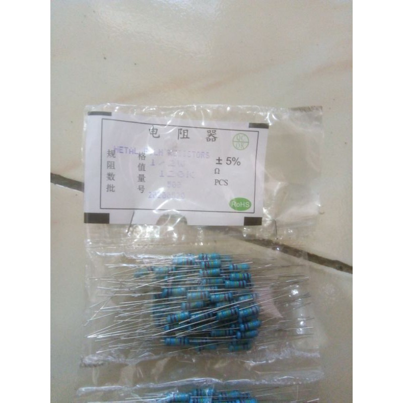 Resistor 120k ohm 1/2watt per 100pcs